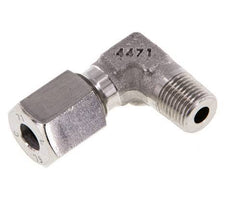 R 1/8'' Buitendraad x 6L RVS L-Fitting 90graden 315 Bar DIN 2353