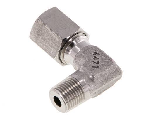 R 1/8'' Buitendraad x 6L RVS L-Fitting 90graden 315 Bar DIN 2353