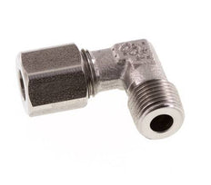 R 1/8'' Buitendraad x 6LL RVS L-Fitting 90graden 100 Bar DIN 2353
