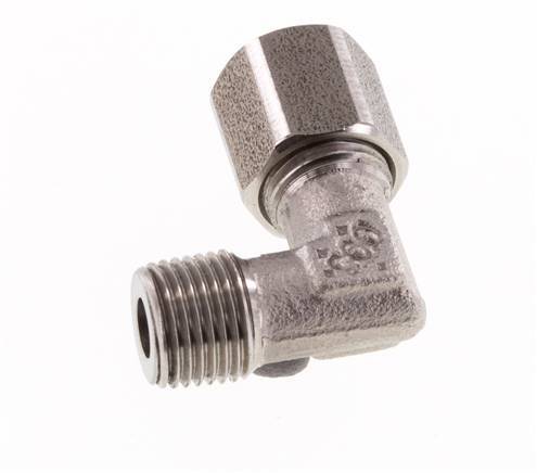 R 1/8'' Buitendraad x 6LL RVS L-Fitting 90graden 100 Bar DIN 2353