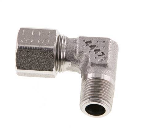 R 1/8'' Buitendraad x 8LL RVS L-Fitting 90graden 100 Bar DIN 2353