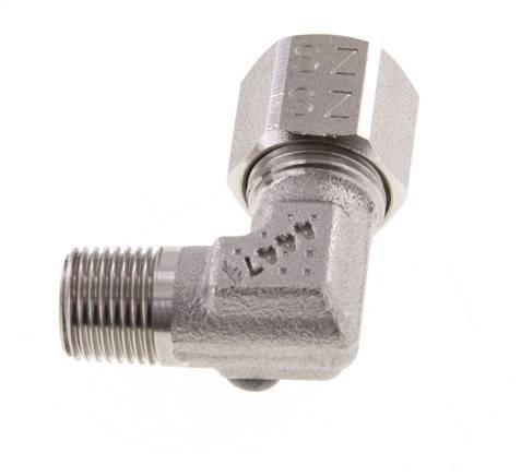 R 1/8'' Buitendraad x 8LL RVS L-Fitting 90graden 100 Bar DIN 2353