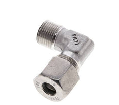 3/8'' NPT Male x 10S Stainless steel 90 deg Elbow Cutting ring 630 Bar DIN 2353