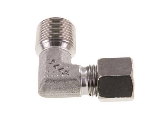 R 3/8'' Buitendraad x 8L RVS L-Fitting 90graden 315 Bar DIN 2353