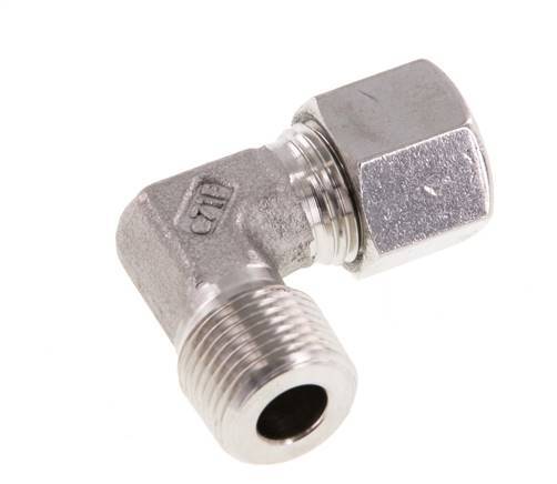 R 3/8'' Buitendraad x 10L RVS L-Fitting 90graden 315 Bar DIN 2353