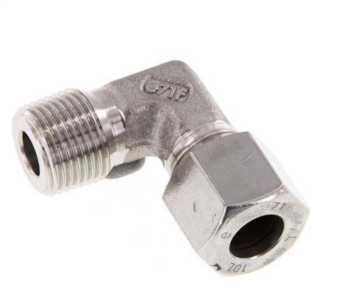 R 3/8'' Buitendraad x 10L RVS L-Fitting 90graden 315 Bar DIN 2353