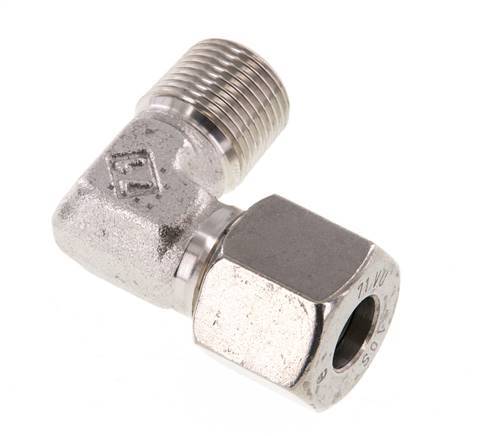 R 3/8'' Buitendraad x 10S RVS L-Fitting 90graden 630 Bar DIN 2353