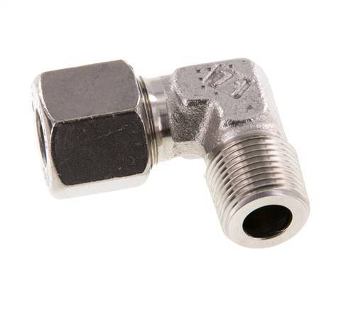 R 3/8'' Buitendraad x 10S RVS L-Fitting 90graden 630 Bar DIN 2353