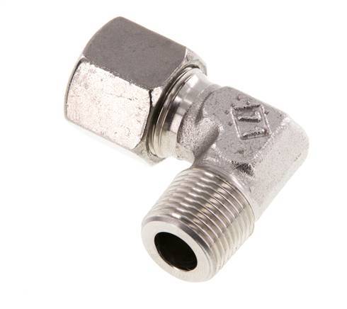 R 3/8'' Buitendraad x 10S RVS L-Fitting 90graden 630 Bar DIN 2353