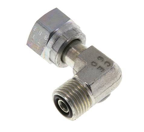 UNF 9/16''-18 x UNF 9/16''-18 M/F Verzinkt Stalen L-Fitting 90graden ORFS 630 Bar - Hydrauliek