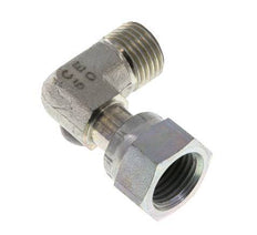 UNF 9/16''-18 x UNF 9/16''-18 M/F Verzinkt Stalen L-Fitting 90graden ORFS 630 Bar - Hydrauliek