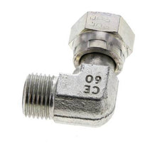 UN 11/16''-16 x UN 11/16''-16 M/F Verzinkt Stalen L-Fitting 90graden ORFS 630 Bar - Hydrauliek