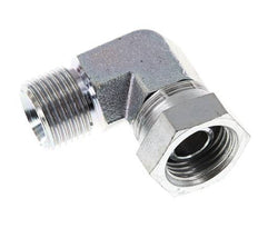 G 1/2'' M/F Verzinkt Stalen L-Fitting 90graden 300 Bar - Hydrauliek