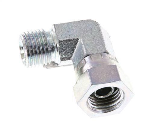 G 1/4'' M/F Verzinkt Stalen L-Fitting 90graden 350 Bar - Hydrauliek