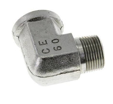 3/4'' NPT x 3/4'' NPT M/F Zinc plated Steel 90 deg Elbow Fitting 170 Bar - Hydraulic