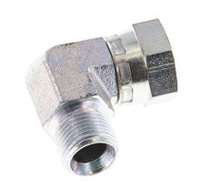 G 3/8'' M/F Zinc plated Steel 90 deg Elbow Fitting 325 Bar - Hydraulic