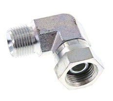 G 3/8'' M/F Zinc plated Steel 90 deg Elbow Fitting 325 Bar - Hydraulic