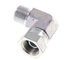 G 3/8'' M/F Zinc plated Steel 90 deg Elbow Fitting 325 Bar - Hydraulic