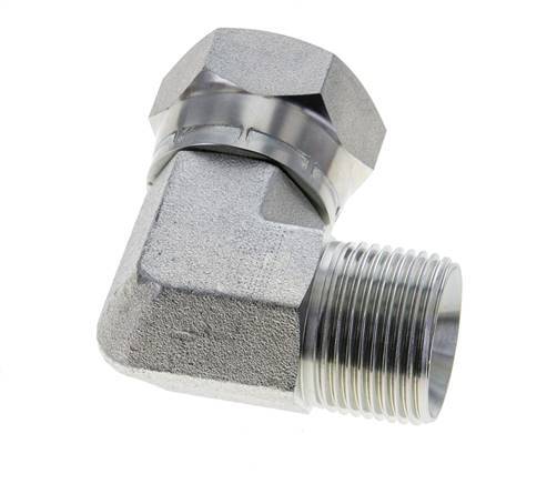 G 1'' M/F Verzinkt Stalen L-Fitting 90graden 150 Bar - Hydrauliek