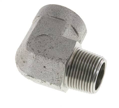 1'' NPT x 1'' NPT M/F Verzinkt Stalen L-Fitting 90graden 140 Bar - Hydrauliek