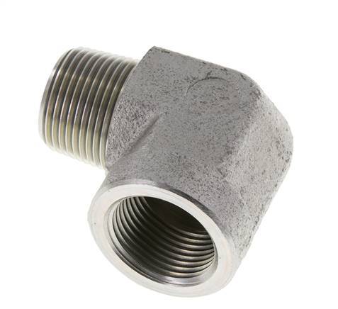 1'' NPT x 1'' NPT M/F Verzinkt Stalen L-Fitting 90graden 140 Bar - Hydrauliek