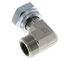 UN 1-7/16''-12 x UN 1-7/16''-12 M/F Verzinkt Stalen L-Fitting 90graden ORFS 400 Bar - Hydrauliek