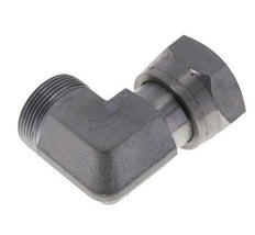 UN 1-11/16''-12 x UN 1-11/16''-12 M/F Zinc plated Steel 90 deg Elbow Fitting ORFS 250 Bar - Hydraulic