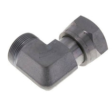 UN 1-11/16''-12 x UN 1-11/16''-12 M/F Verzinkt Stalen L-Fitting 90graden ORFS 250 Bar - Hydrauliek