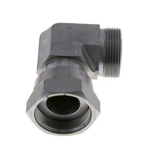 UN 1-11/16''-12 x UN 1-11/16''-12 M/F Verzinkt Stalen L-Fitting 90graden ORFS 250 Bar - Hydrauliek