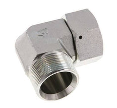 G 1 1/2'' M/F Zinc plated Steel 90 deg Elbow Fitting 125 Bar - Hydraulic