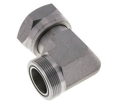UN 2''-12 x UN 2''-12 M/F Zinc plated Steel 90 deg Elbow Fitting ORFS 250 Bar - Hydraulic