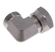 UN 2''-12 x UN 2''-12 M/F Verzinkt Stalen L-Fitting 90graden ORFS 250 Bar - Hydrauliek