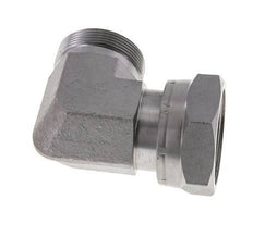 UN 2''-12 x UN 2''-12 M/F Verzinkt Stalen L-Fitting 90graden ORFS 250 Bar - Hydrauliek