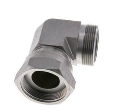 UN 2''-12 x UN 2''-12 M/F Zinc plated Steel 90 deg Elbow Fitting ORFS 250 Bar - Hydraulic