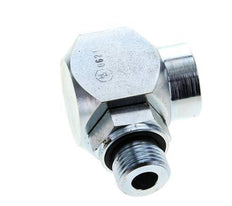 G 1/2'' M/F Verzinkt Stalen Elbow 90deg Draaidoorvoer Hoge druk 400 Bar - Hydrauliek