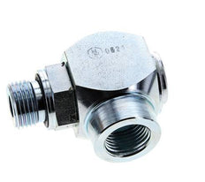 G 1/2'' M/F Verzinkt Stalen Elbow 90deg Draaidoorvoer Hoge druk 400 Bar - Hydrauliek