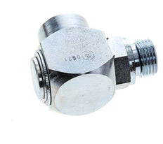 G 1/2'' M/F Verzinkt Stalen Elbow 90deg Draaidoorvoer Hoge druk 400 Bar - Hydrauliek