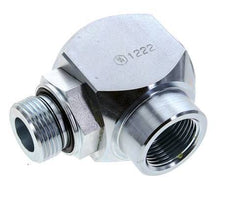 G 1'' M/F Zinc plated Steel 90 deg Elbow Swivel Joint High-pressure 250 Bar - Hydraulic