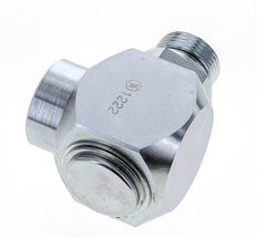 G 1'' M/F Zinc plated Steel 90 deg Elbow Swivel Joint High-pressure 250 Bar - Hydraulic