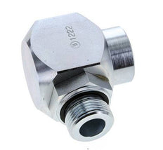 G 1'' M/F Verzinkt Stalen Elbow 90deg Draaidoorvoer Hoge druk 250 Bar - Hydrauliek