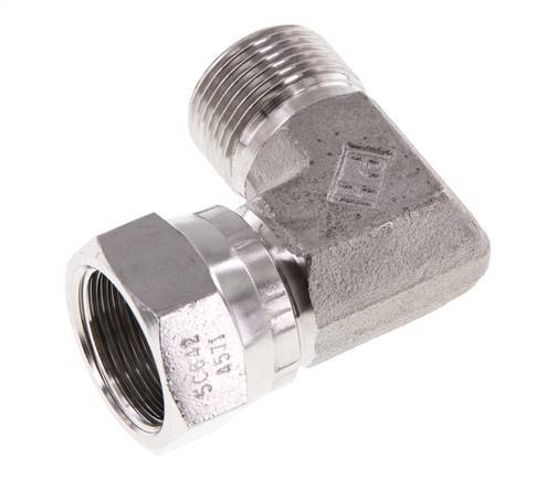 G 3/4'' M/F Stainless steel 90 deg Elbow Fitting 175 Bar - Hydraulic