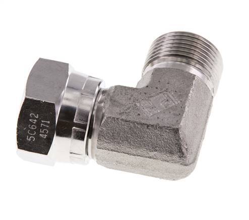 G 3/4'' M/F Stainless steel 90 deg Elbow Fitting 175 Bar - Hydraulic