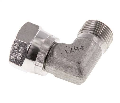G 3/8'' M/F Stainless steel 90 deg Elbow Fitting 325 Bar - Hydraulic