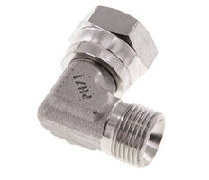 G 3/8'' M/F Stainless steel 90 deg Elbow Fitting 325 Bar - Hydraulic