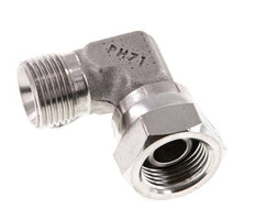 G 3/8'' M/F Stainless steel 90 deg Elbow Fitting 325 Bar - Hydraulic