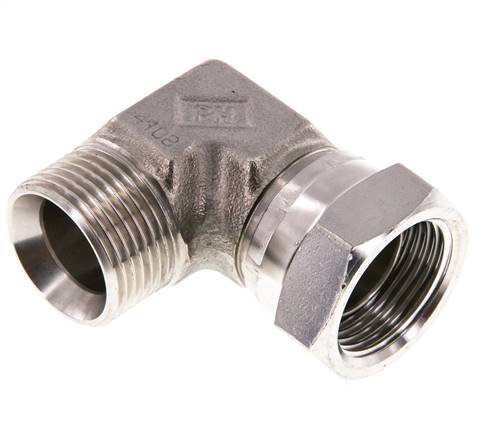 G 1'' M/F RVS L-Fitting 90graden 150 Bar - Hydrauliek