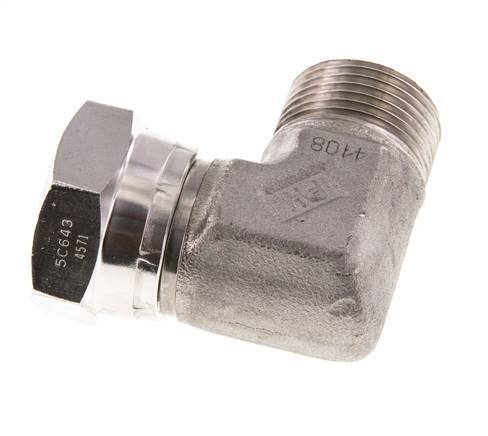 G 1'' M/F Stainless steel 90 deg Elbow Fitting 150 Bar - Hydraulic