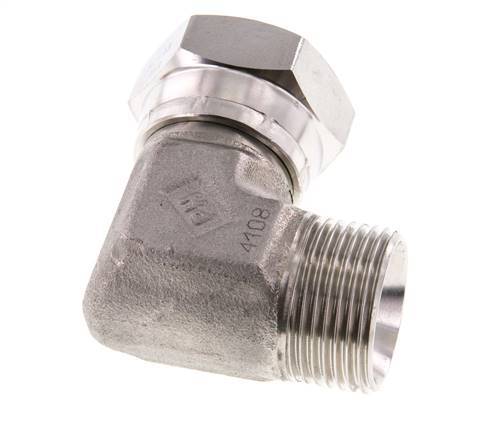 G 1'' M/F Stainless steel 90 deg Elbow Fitting 150 Bar - Hydraulic