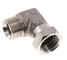 G 1'' M/F RVS L-Fitting 90graden 150 Bar - Hydrauliek