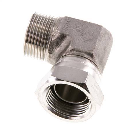 G 1'' M/F Stainless steel 90 deg Elbow Fitting 150 Bar - Hydraulic
